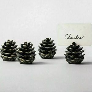 Hearth & Hand Magnolia Pinecone placecard holder set antique brass finish